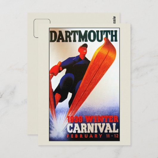 Darthmouth winter carnival ski en Briefkaart (Voorkant / Achterkant)