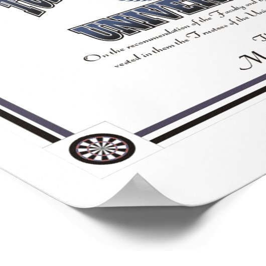 Dartistry-graad Universiteit van Tungsten Tech Poster (Hoek)