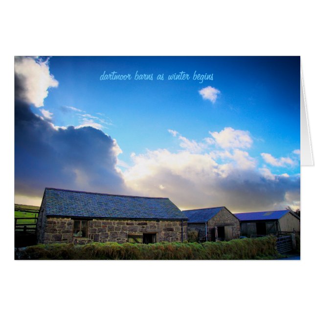 Dartmoor Barns blanco notelet / kaart (Voorkant Horizontaal)