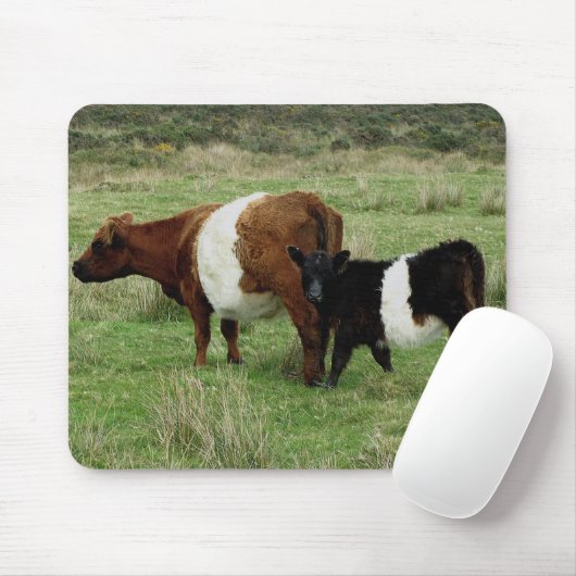 Dartmoor Belted Galloway Cow en Calf Muismat (Met muis)