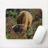 Dartmoor Highland Cow Grazing in Bracken Muismat (Met muis)