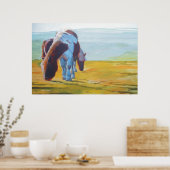 Dartmoor miniatuur pony's schilderen slecht landsc poster (Keuken)