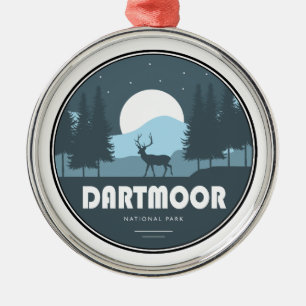 Dartmoor Nationaal Park Herten Metalen Ornament