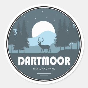 Dartmoor Nationaal Park Herten Ronde Sticker