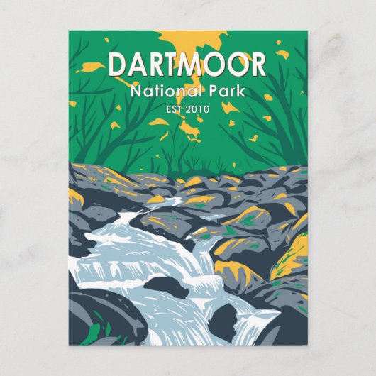 Dartmoor National Park Becky Herfsten England Briefkaart (Voorkant)