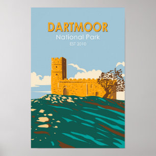 Dartmoor National Park Brentor Church Engeland Poster