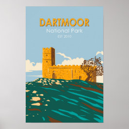 Dartmoor National Park Brentor Church England Poster