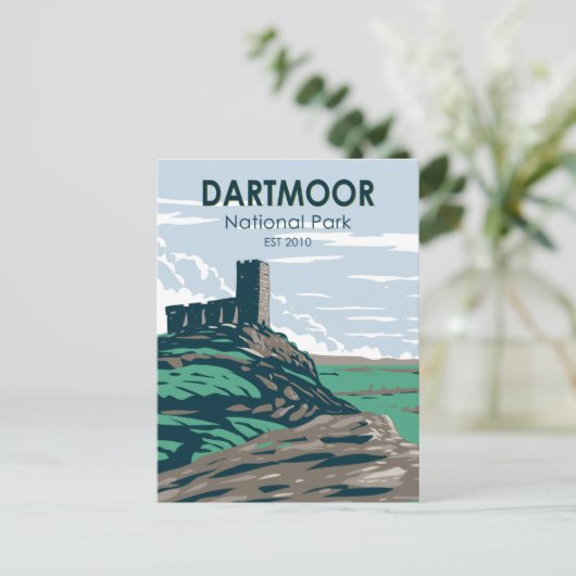 Dartmoor National Park Castle Ruins England Briefkaart (Staand voorkant)