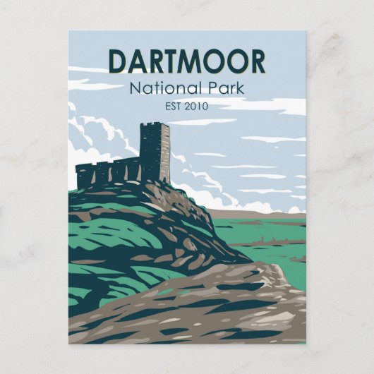 Dartmoor National Park Castle Ruins England Briefkaart (Voorkant)