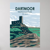 Dartmoor National Park Castle Ruins England Poster (Voorkant)