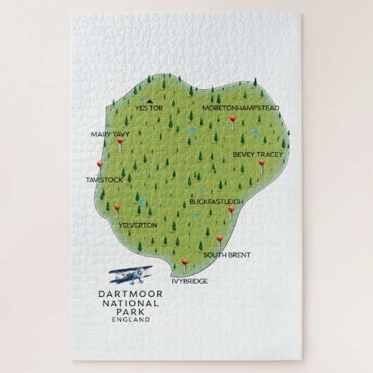 Dartmoor National Park England Map Legpuzzel (Verticaal)