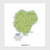 Dartmoor National Park England Map Sticker (Vel)