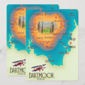 Dartmoor National Park Map Travel poster (Voorkant / Achterkant)