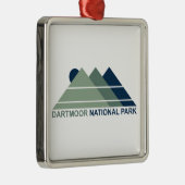 Dartmoor National Park Mountain Sun Metalen Ornament (Rechts)