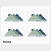 Dartmoor National Park Mountain Sun Rechthoekige Sticker (Vel)