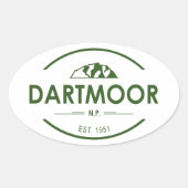 Dartmoor National Park Ovale Sticker (Voorkant)