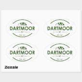 Dartmoor National Park Ovale Sticker (Vel)
