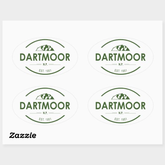 Dartmoor National Park Ovale Sticker (Vel)