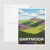 Dartmoor National Park Reizen Briefkaart (Voorkant / Achterkant)