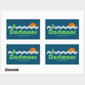 Dartmoor National Park Retro Rechthoekige Sticker (Vel)
