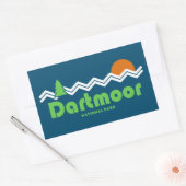 Dartmoor National Park Retro Rechthoekige Sticker (Envelop)