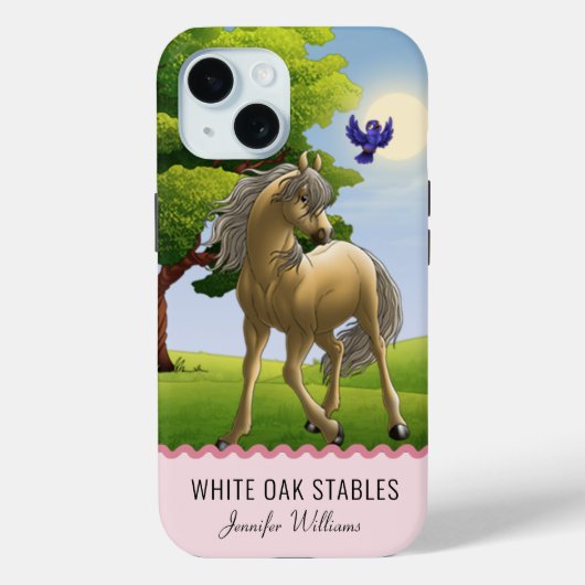 Dartmoor Pony in Pasture Hoesje-Mate iPhone Case (Achterkant)