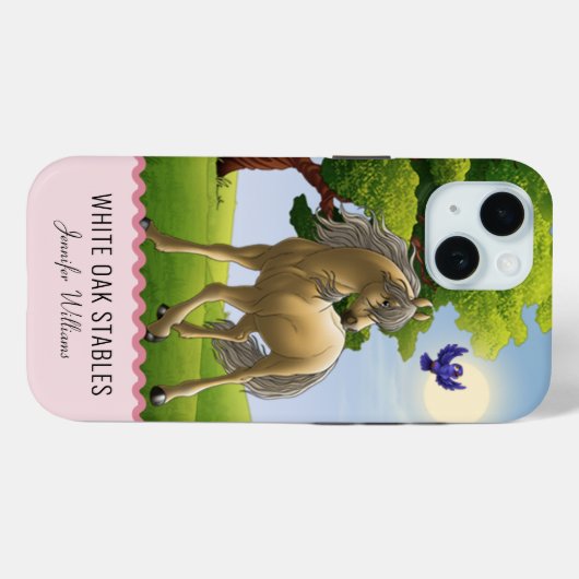 Dartmoor Pony in Pasture Hoesje-Mate iPhone Case (Achterkant (horizontaal))