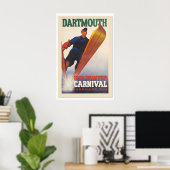 Dartmouth938 Winter Carnival Classic Vintage Style Poster (Thuiskantoor)