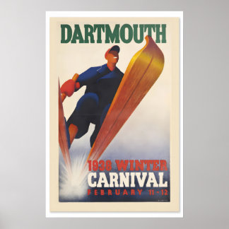 Dartmouth938 Wintercarnaval Klassieker Vintage Sti Poster