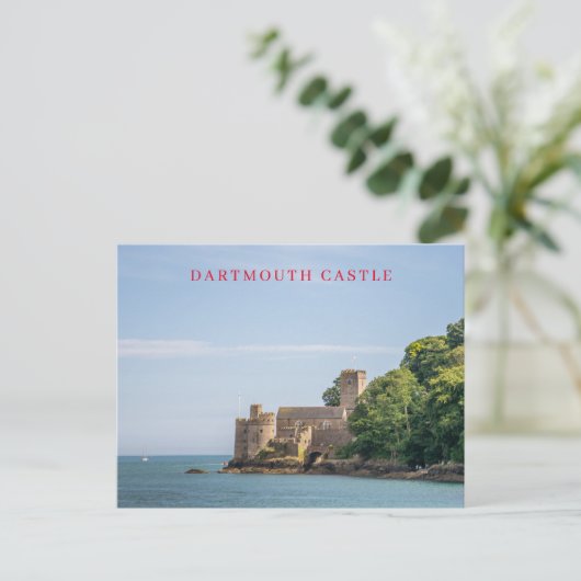 Dartmouth Castle uitzicht briefkaart (Staand voorkant)