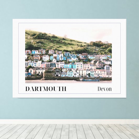 Dartmouth, Devon Canvas Afdruk (Insitu (Houten vloer))