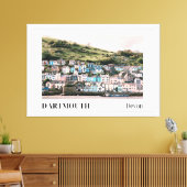 Dartmouth, Devon Canvas Afdruk (Insitu (Woonkamer))