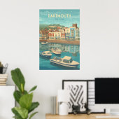 Dartmouth Devon Seaside Travel Poster (Thuiskantoor)