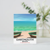 Dartmouth Devon strand poster Briefkaart (Staand voorkant)