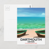 Dartmouth Devon strand poster Briefkaart (Voorkant / Achterkant)