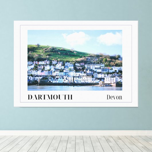 Dartmouth, Devon, Verenigd Koninkrijk Canvas Afdruk (Insitu (Houten vloer))