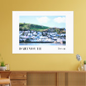 Dartmouth, Devon, Verenigd Koninkrijk Canvas Afdruk (Insitu (Woonkamer))