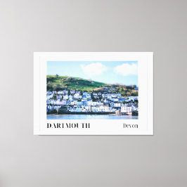 Dartmouth, Devon, Verenigd Koninkrijk Canvas Afdruk