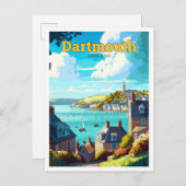 Dartmouth Engeland Reizen  Illustratie Post Briefkaart (Voorkant / Achterkant)