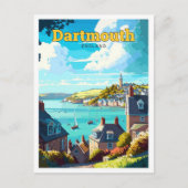 Dartmouth Engeland Reizen  Illustratie Post Briefkaart (Voorkant)