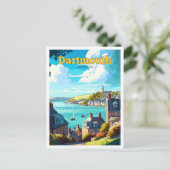 Dartmouth Engeland Reizen  Illustratie Post Briefkaart (Staand voorkant)