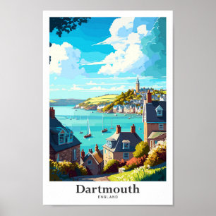 Dartmouth Engeland Reizen  Illustratie Post Poster