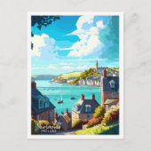 Dartmouth Engeland vintage reisillustratie Briefkaart (Voorkant)