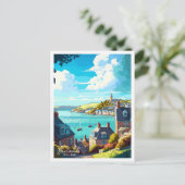 Dartmouth Engeland vintage reisillustratie Briefkaart (Staand voorkant)