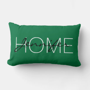 Dartmouth green color home monogram kussen