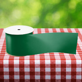 Dartmouth Green Solid Color Satijnen Lint