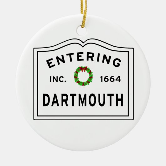 Dartmouth MA-keramisch Ornament invoeren (Voorkant)