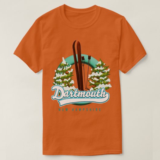 Dartmouth new hampshire ski t-shirt (Design voorkant)
