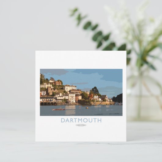Dartmouth Railway Poster Feestdagenkaart (Staand voorkant)