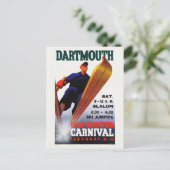 Dartmouth Winter Carnival 1938 Vintage Poster Briefkaart (Staand voorkant)